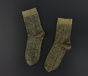 Фото - Шкарпетки блискучі SOX темно-золоті Dark gold dust - Men box