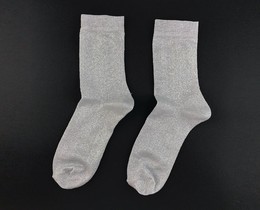 Фото - Жіночі високі шкарпетки SOX сріблясті Light silver dust - Men box