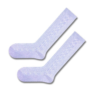 Фото - Гольфы шерстяные женские SOX светло-голубые с люрексом - Men box