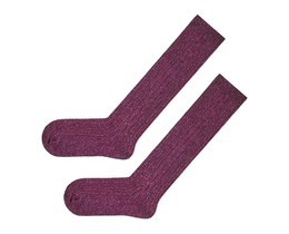Фото - Високі зимові шкарпетки до колін SOX фіолетові з люрексом - Men box