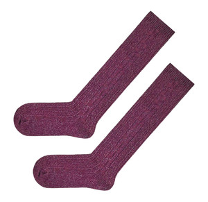 Фото - Високі зимові шкарпетки до колін SOX фіолетові з люрексом - Men box