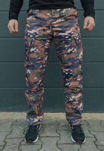 Фото - Утепленные мужские тактические штаны тёмный камуфляж Staff waterproof fleece multicam - Men box