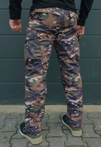 Фото - Утепленные мужские тактические штаны тёмный камуфляж Staff waterproof fleece multicam - Men box