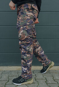 Фото - Утепленные мужские тактические штаны тёмный камуфляж Staff waterproof fleece multicam - Men box