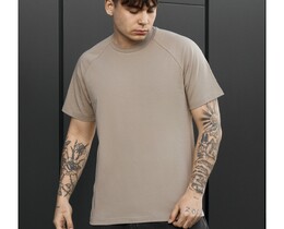 Фото - Чоловіча однотонна стильна футболка Staff light brown - Men box