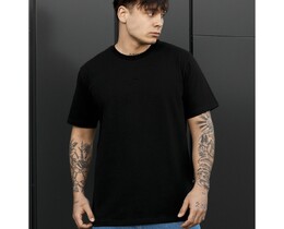 Фото - Чоловіча якісна однотонна футболка Staff logo black - Men box