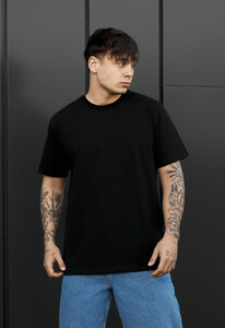 Фото - Чоловіча якісна однотонна футболка Staff logo black - Men box