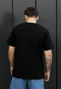 Фото - Чоловіча якісна однотонна футболка Staff logo black - Men box