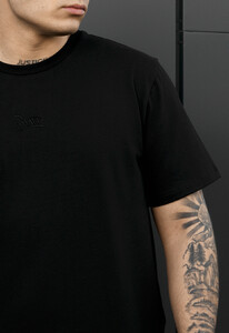 Фото - Чоловіча якісна однотонна футболка Staff logo black - Men box