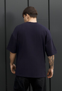 Фото - Мужская молодежная футболка Staff navy oversize - Men box
