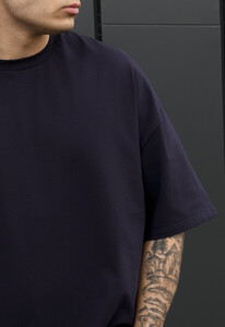 Фото - Мужская молодежная футболка Staff navy oversize - Men box