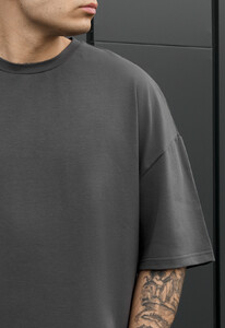 Фото - Мужская молодежная футболка Staff dark gray oversize - Men box