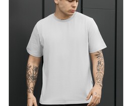 Фото - Мужская футболка классического кроя Staff sa light gray - Men box