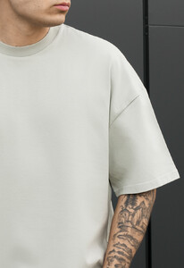 Фото - Чоловіча якісна футболка Staff light olive oversize - Men box