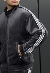 Фото - Мужской спортивный костюм с отблеском Staff van graphite zip - Men box