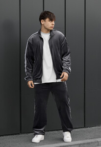 Фото - Мужской спортивный костюм с отблеском Staff van graphite zip - Men box