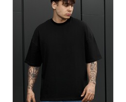 Фото - Чоловіча якісна футболка Staff black oversize - Men box