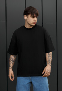 Фото - Чоловіча якісна футболка Staff black oversize - Men box