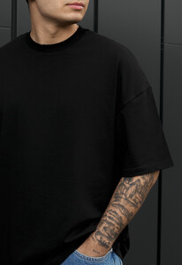 Фото - Чоловіча якісна футболка Staff black oversize - Men box