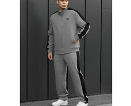 Фото - Мужской современный спортивный костюм Staff el zip logo gray & black - Men box