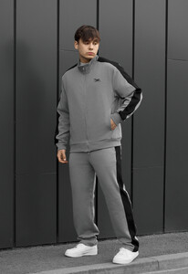 Фото - Мужской современный спортивный костюм Staff el zip logo gray & black - Men box