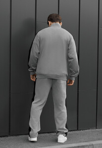 Фото - Мужской современный спортивный костюм Staff el zip logo gray & black - Men box