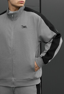 Фото - Мужской современный спортивный костюм Staff el zip logo gray & black - Men box