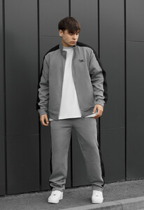 Фото - Мужской современный спортивный костюм Staff el zip logo gray & black - Men box