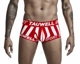 Фото - Боксери Tauwell в червоно-білу смужку з широкою резинкою - Men box