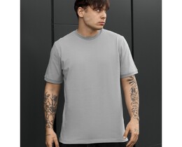 Фото - Чоловіча однотонна футболка Staff lu gray - Men box