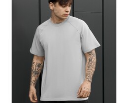 Фото - Чоловіча однотонна стильна футболка Staff light gray - Men box