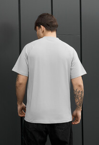 Фото - Чоловіча однотонна стильна футболка Staff light gray - Men box