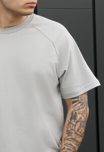 Фото - Чоловіча однотонна стильна футболка Staff light gray - Men box