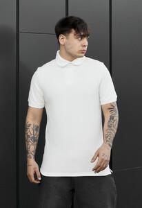 Фото - Мужское белое поло из 100% хлопка классического кроя Staff white - Men box