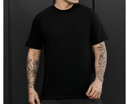 Фото - Мужская однотонная базовая футболка Staff black reglan - Men box