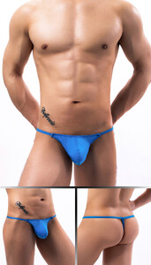 Фото - Чоловічі блакитні стрінги з поліаміду Ciokicx - Men box