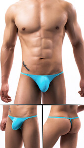 Фото - Мужские бирюзовые стринги из полиамида Ciokicx - Men box