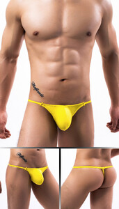 Фото - Мужские желтые стринги из полиамида Ciokicx - Men box