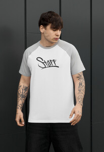 Фото - Мужская спортивная футболка Staff logo white & light gray - Men box