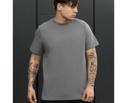 Фото - Мужская однотонная футболка Staff pi gray - Men box