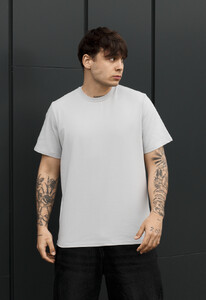 Фото - Мужская однотонная футболка Staff pi light gray - Men box