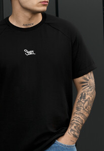 Фото - Мужская футболка с подкатами на рукавах Staff logo black - Men box