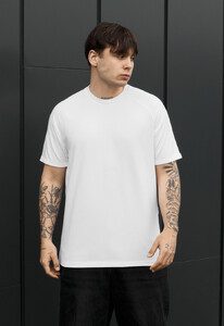 Фото - Чоловіча футболка з підкатами на рукавах Staff white - Men box