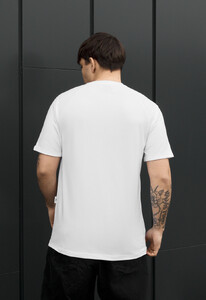 Фото - Чоловіча футболка з підкатами на рукавах Staff white - Men box