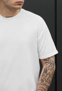 Фото - Чоловіча футболка з підкатами на рукавах Staff white - Men box