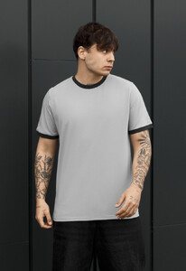 Фото - Чоловіча базова футболка Staff lu light gray & graphite - Men box