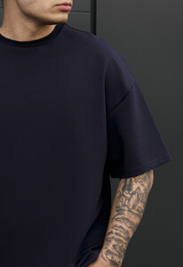 Фото - Чоловіча футболка з подовженими рукавами Staff navy oversize premium - Men box