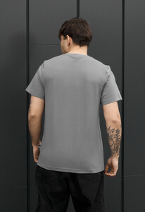 Фото - Мужская однотонная футболка Staff gray basic - Men box
