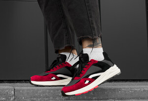 Фото - Мужские яркие кроссовки Staff red & dark gray reflective - Men box