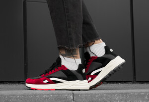 Фото - Мужские яркие кроссовки Staff red & dark gray reflective - Men box